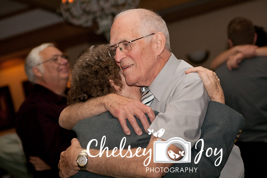 Guests dance at a fun, winter wedding in West Chicago. 