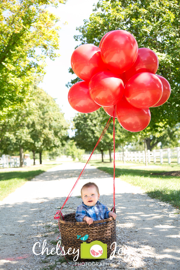 Jackson is photographed during his fun 1 year photo session. 