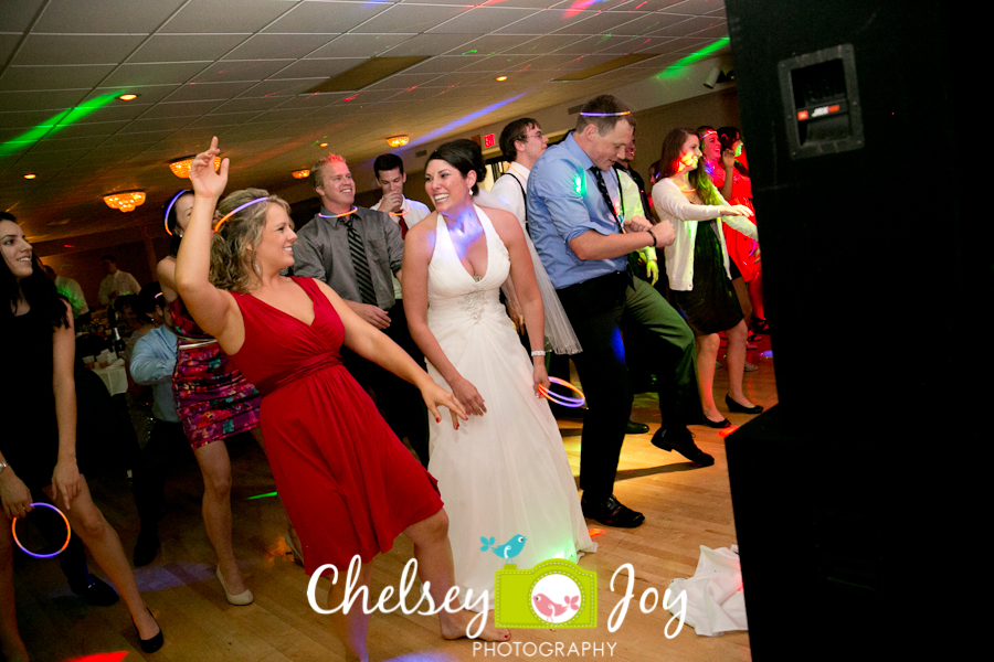 Dancing at Hopkins Park wedding reception. 