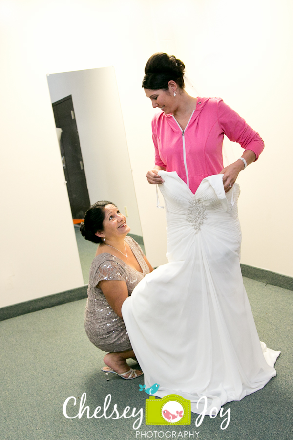 Getting ready for wedding at Hopkins Park. 