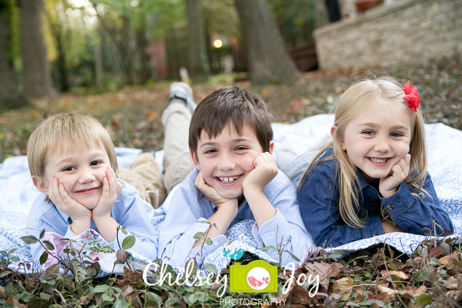 Children smiles during a lifestyle session in Wheaton.