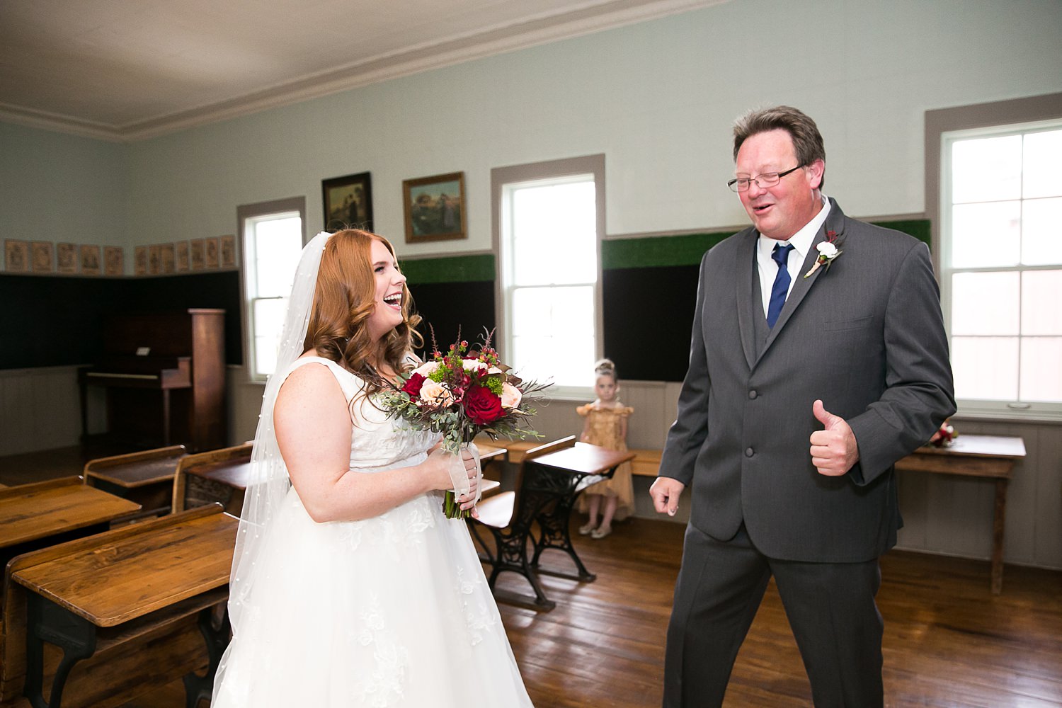 First look with Dad at Hoosier Grove Barn in Streamwood