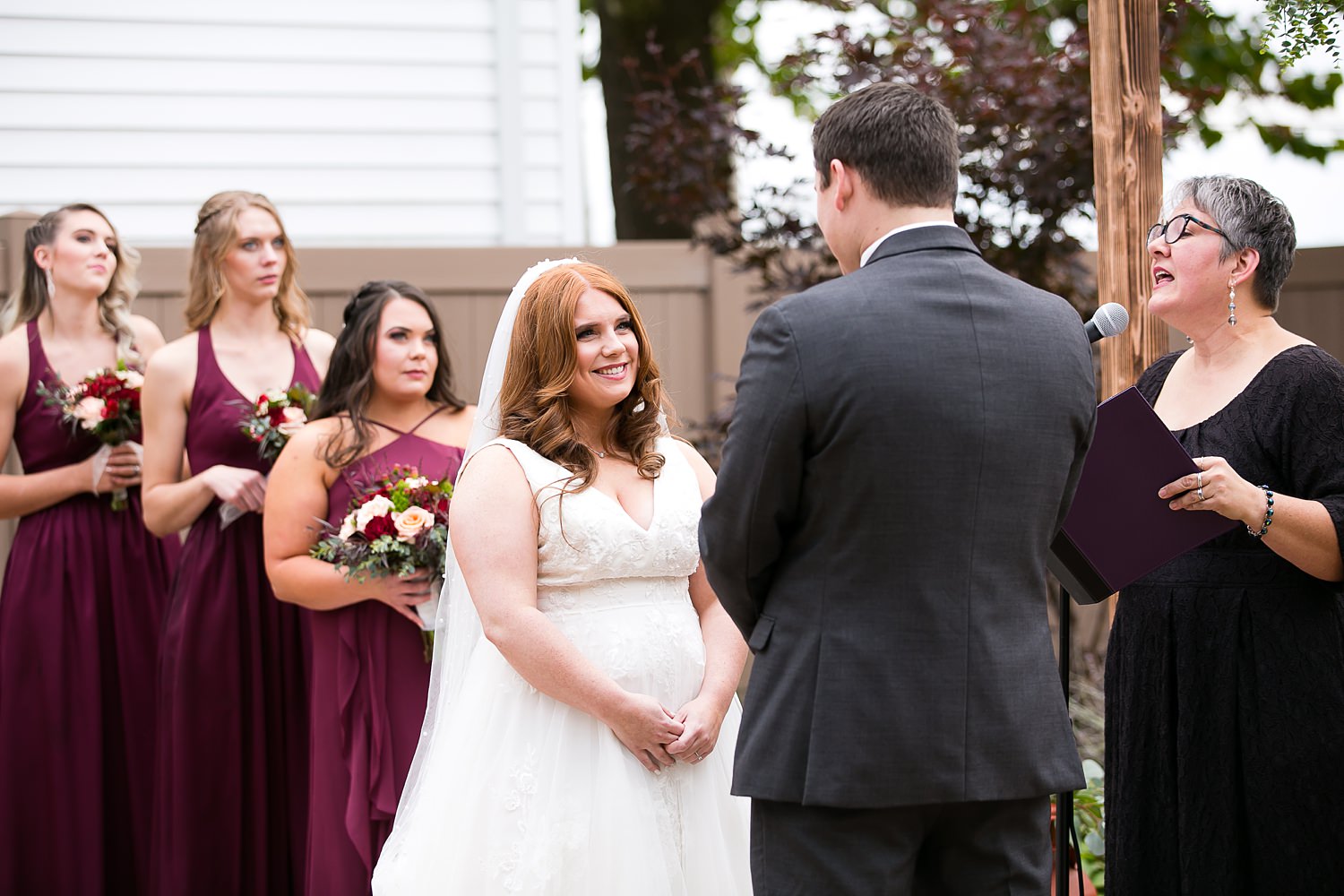 Hoosier Grove Barn wedding ceremony