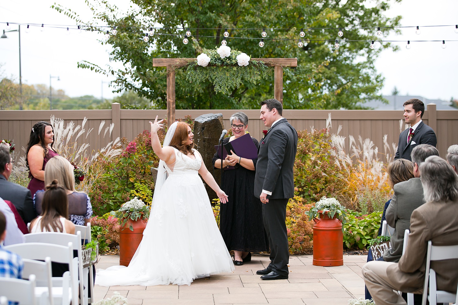 Hoosier Grove Barn wedding ceremony