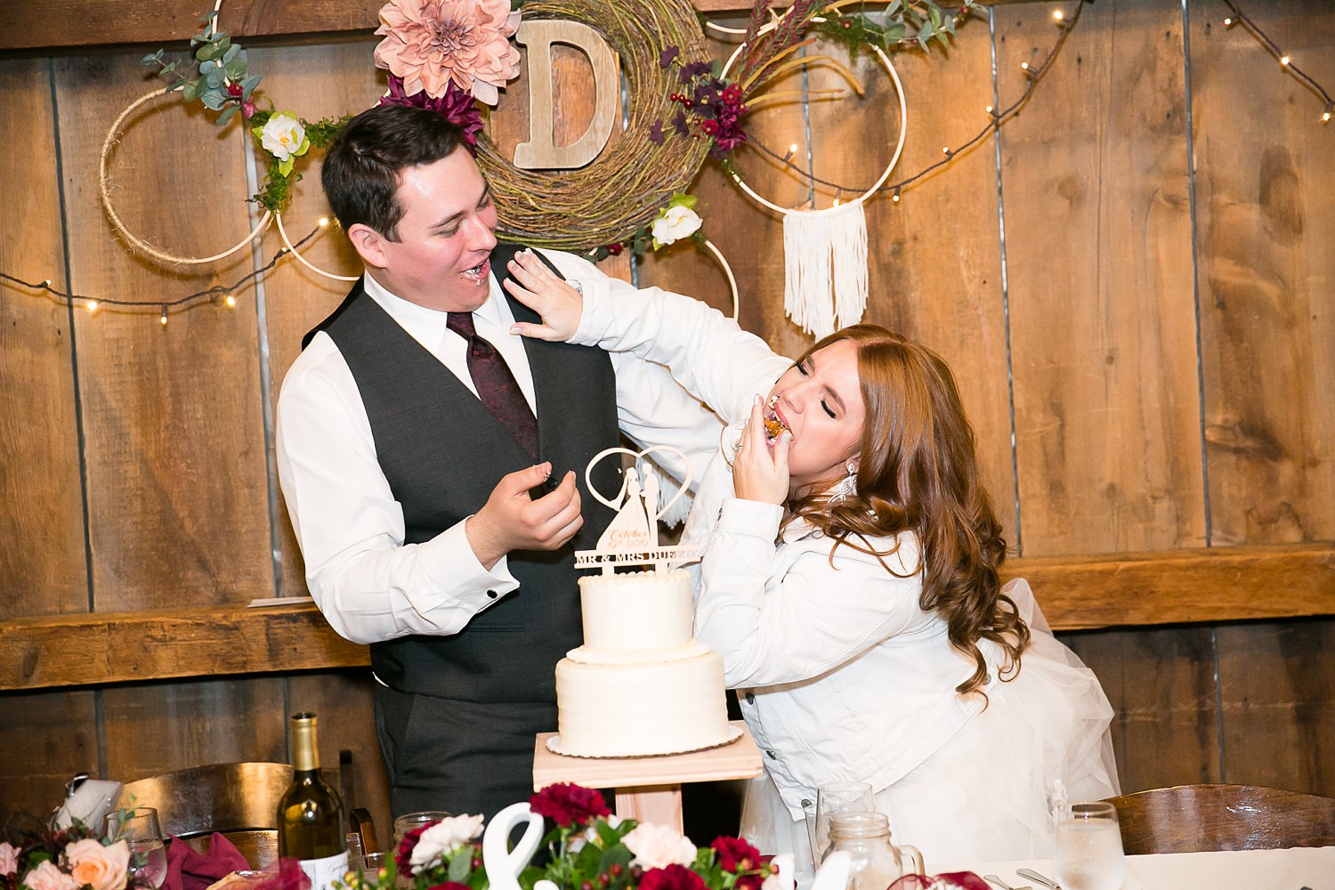 Hoosier Grove Barn wedding reception