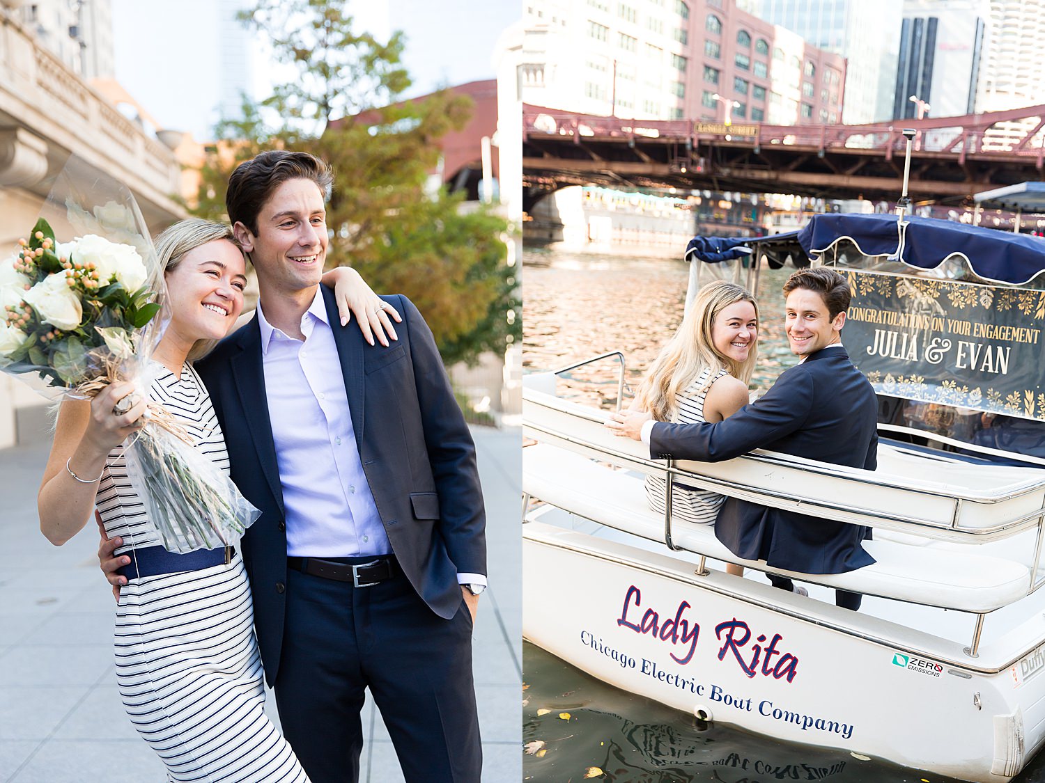Wedding proposal captured by Chicago proposal photographers.