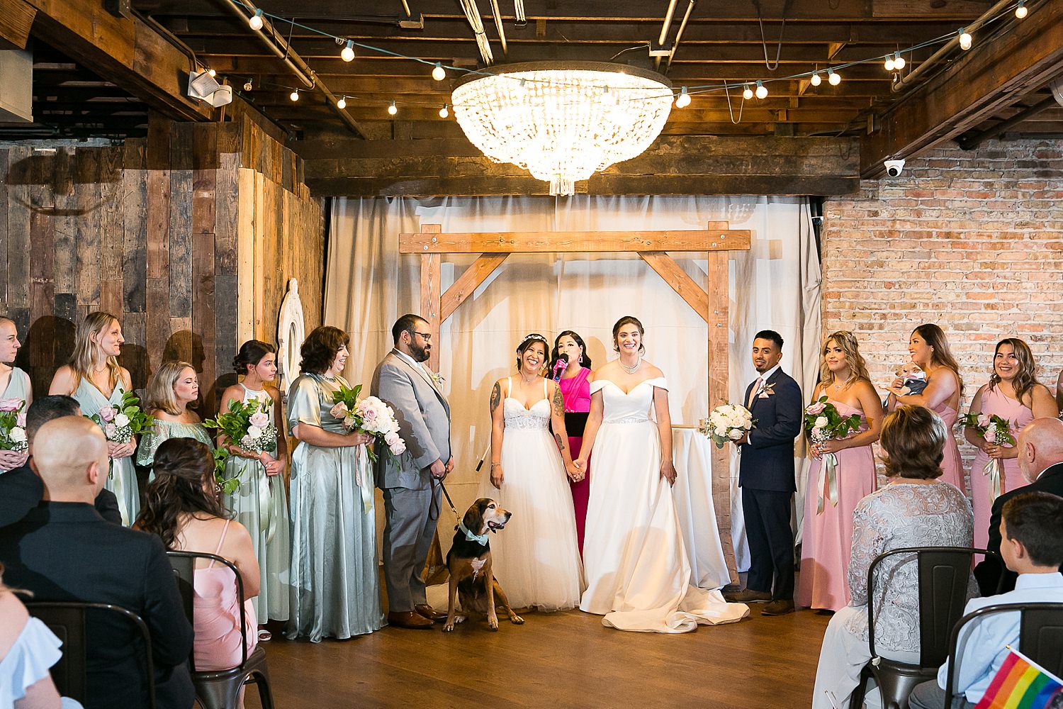 Wedding ceremony at The Haight in Elgin.