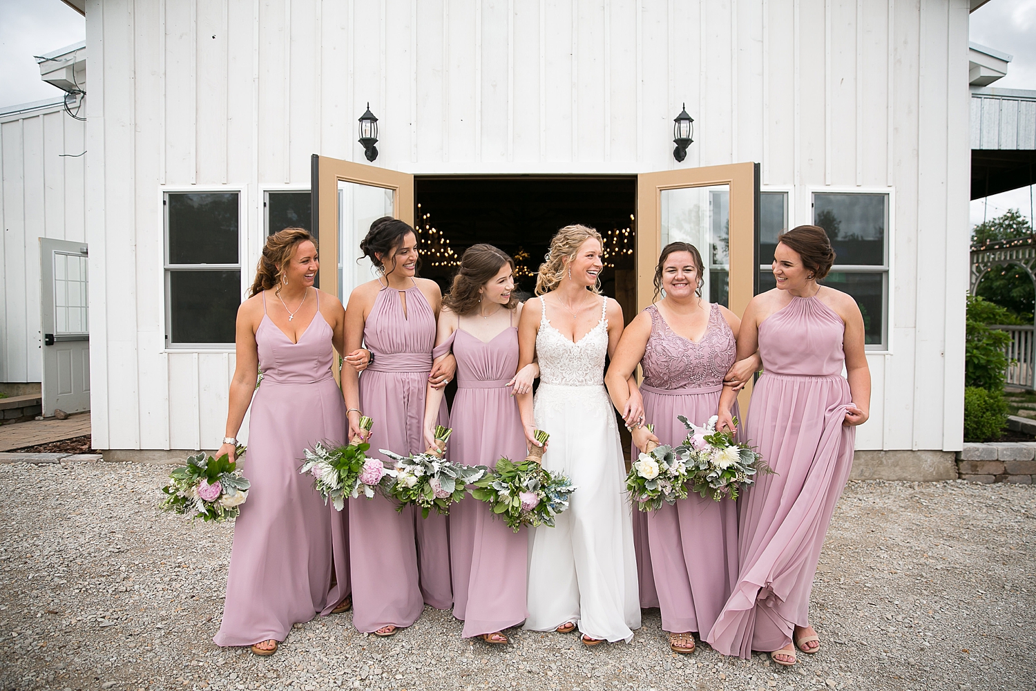 Clarksville TN Wedding Photographer Bride Walking with Bridesmaids