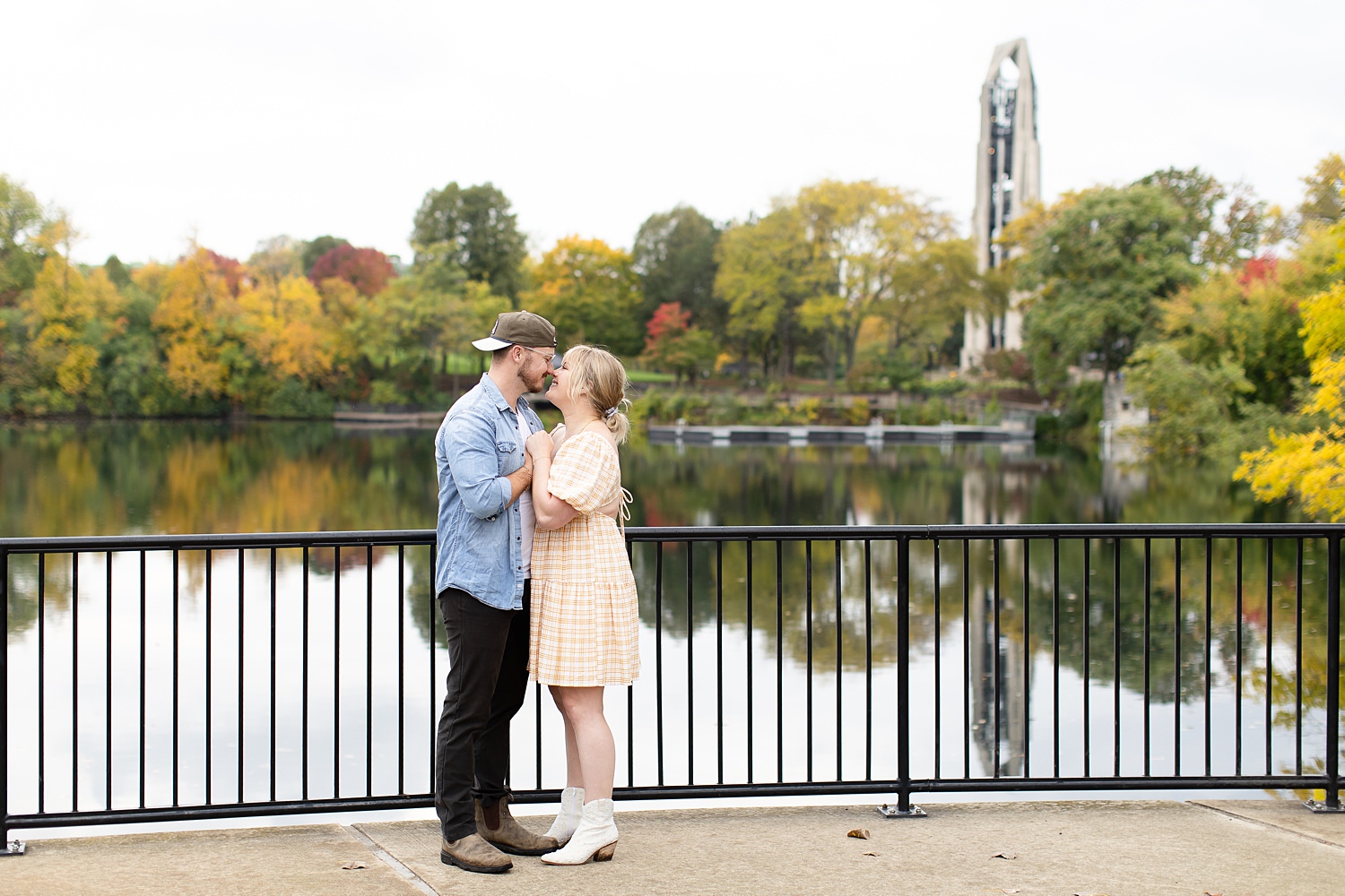 Couple dances by river in Tennessee