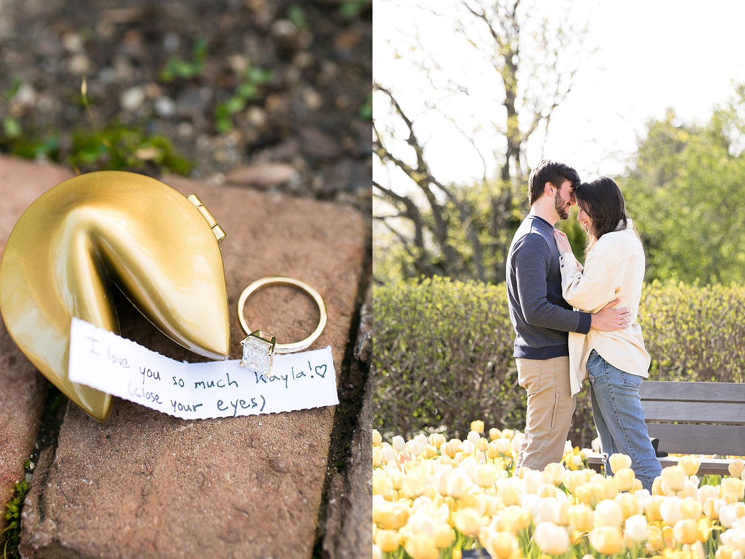 Fortune cookie and engagement ring