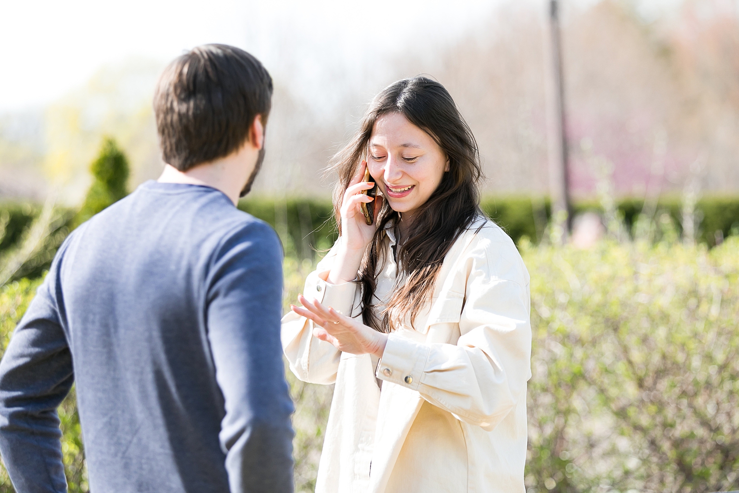Kayla makes phone call to tell family about proposal