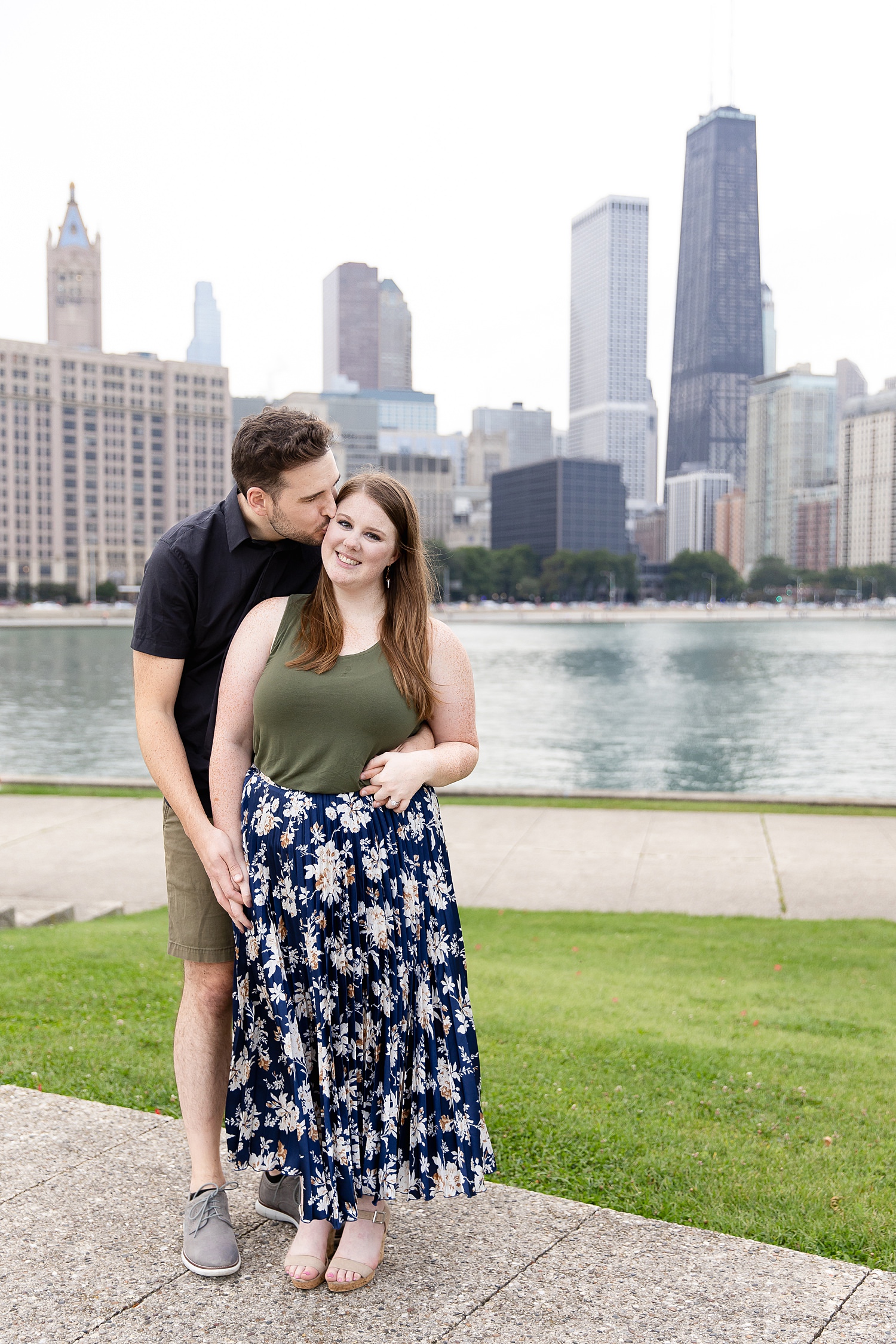 Engagement portrait at Milton Lee Olive Park.