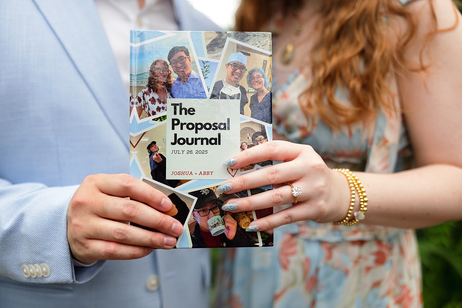 Couple holds proposal journal