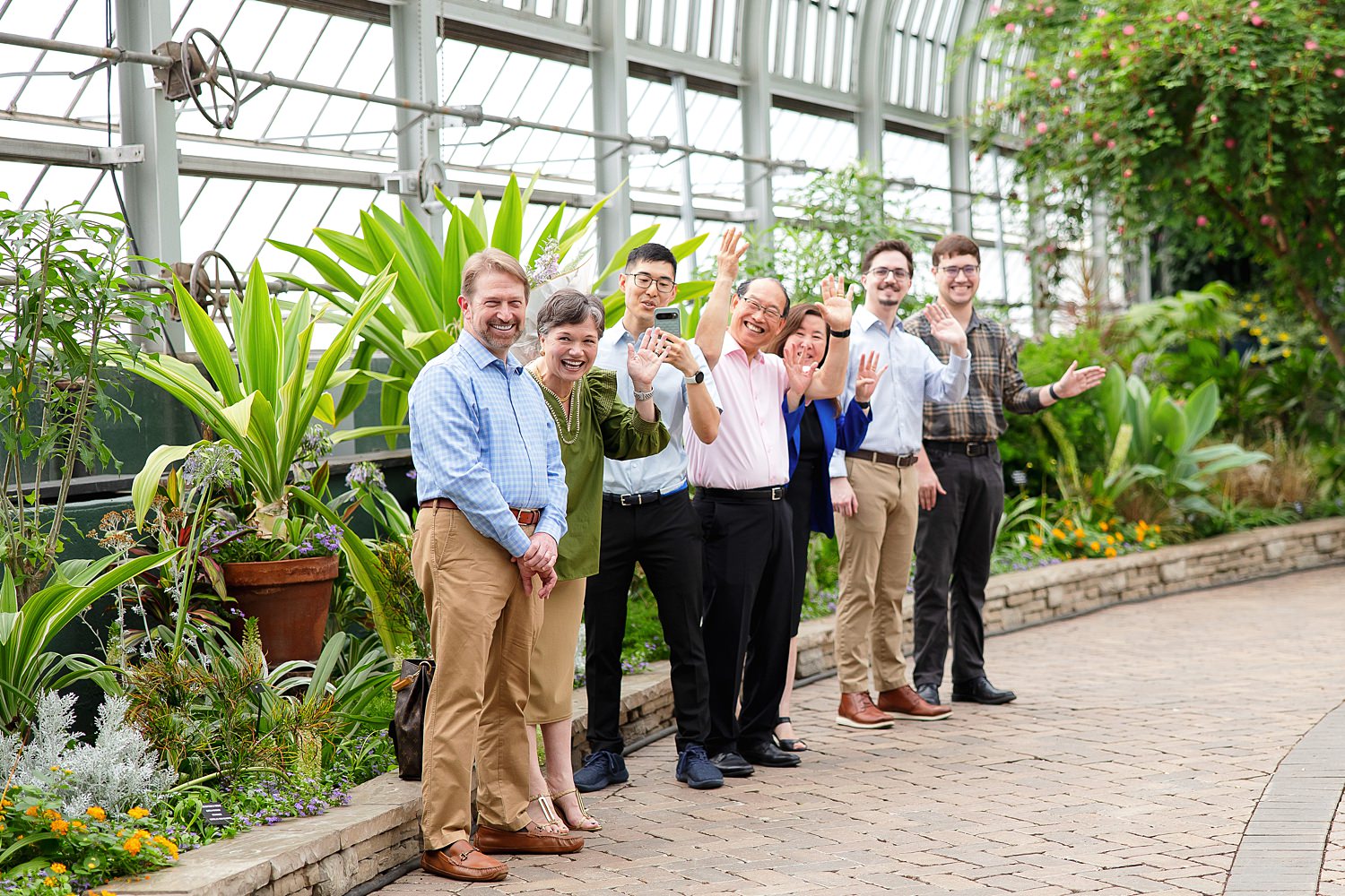 Family celebrates proposal at Garfield Park Conservatory in Show House