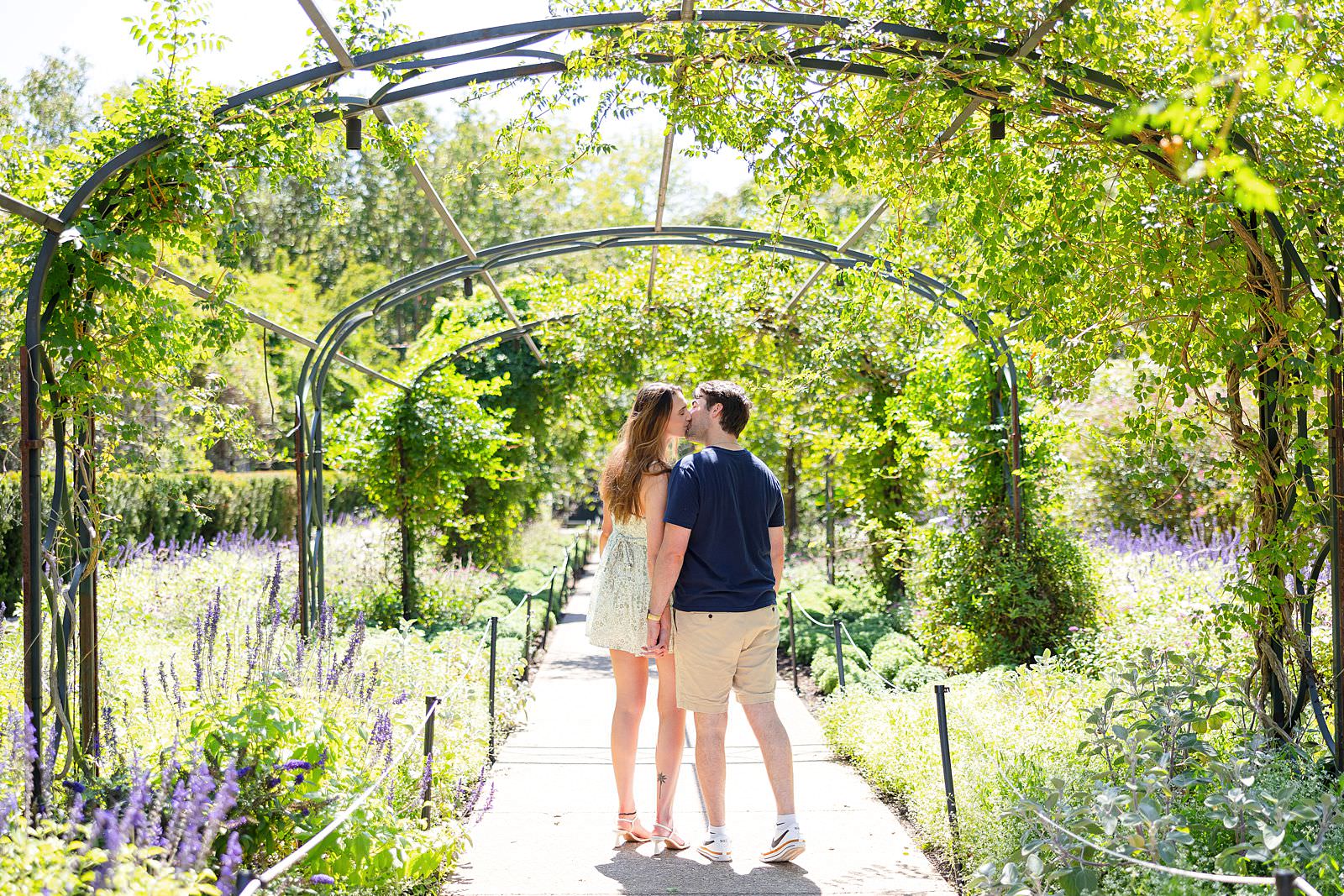 Engaged couple at Cheekwood