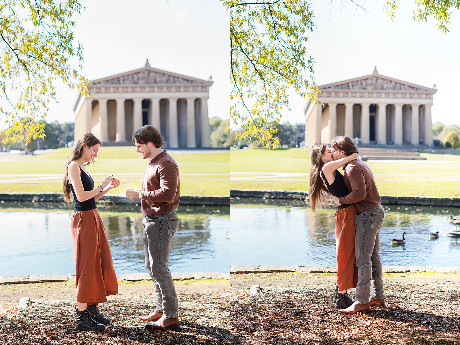 Proposal at Centennial Park in Nashville TN