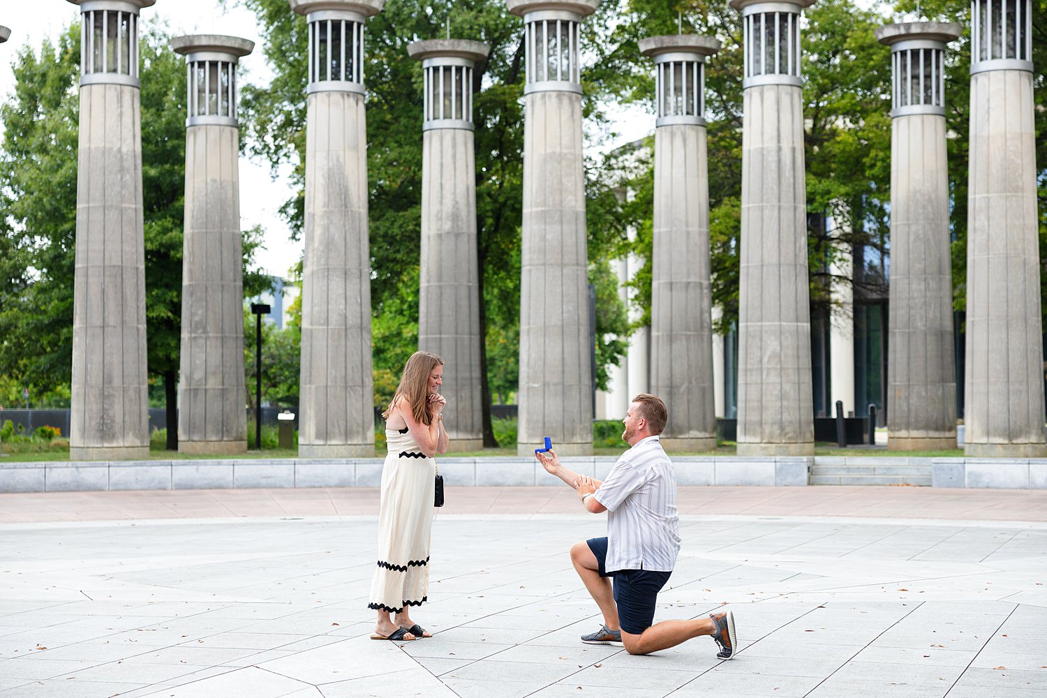 Proposal at Bicentennial Capitol Mall State Park one of the best places to propose in Nashville TN