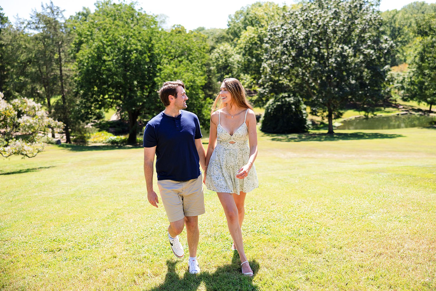 Engagement photo at Cheekwood