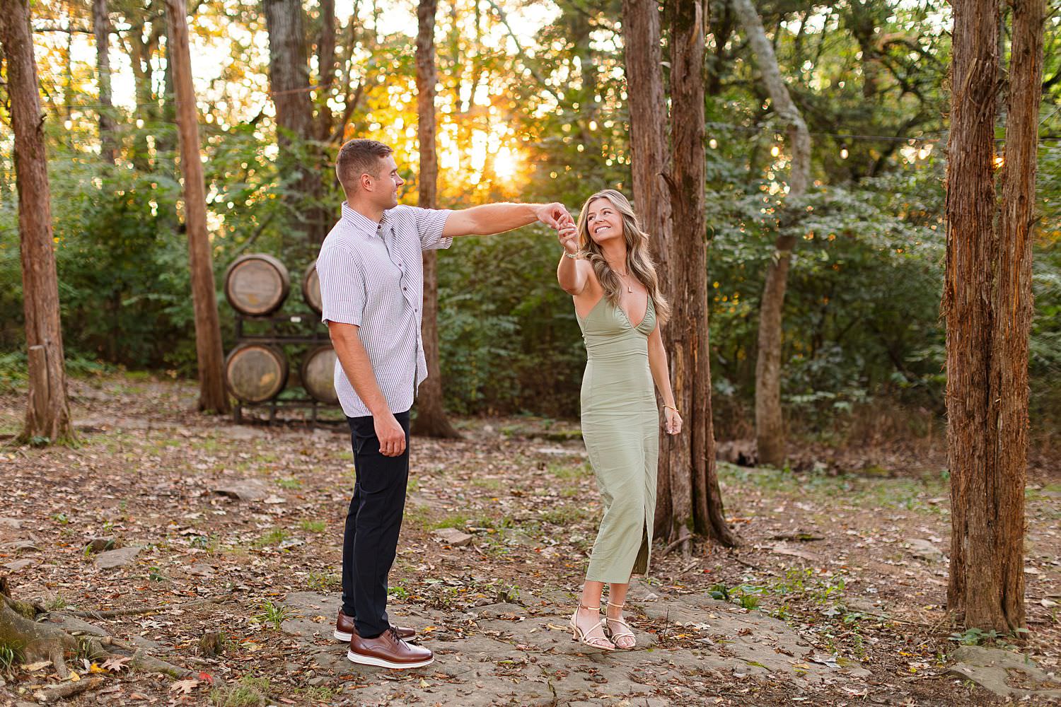 Summer engagement photos at Arrington Vineyards.
