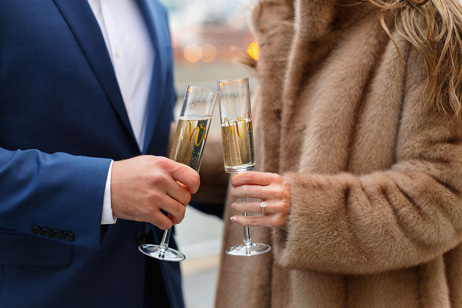 Champagne toast in downtown Nashville.